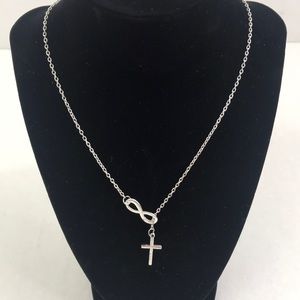 Cross Infinity Necklace NWOT